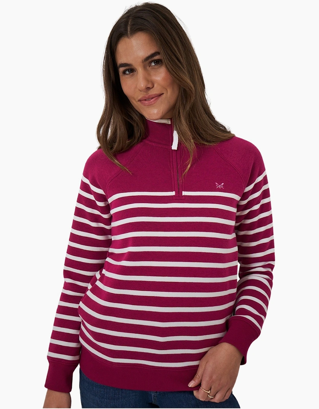 Crew Clothing Womens Half Zip Sweat Sweatshirt