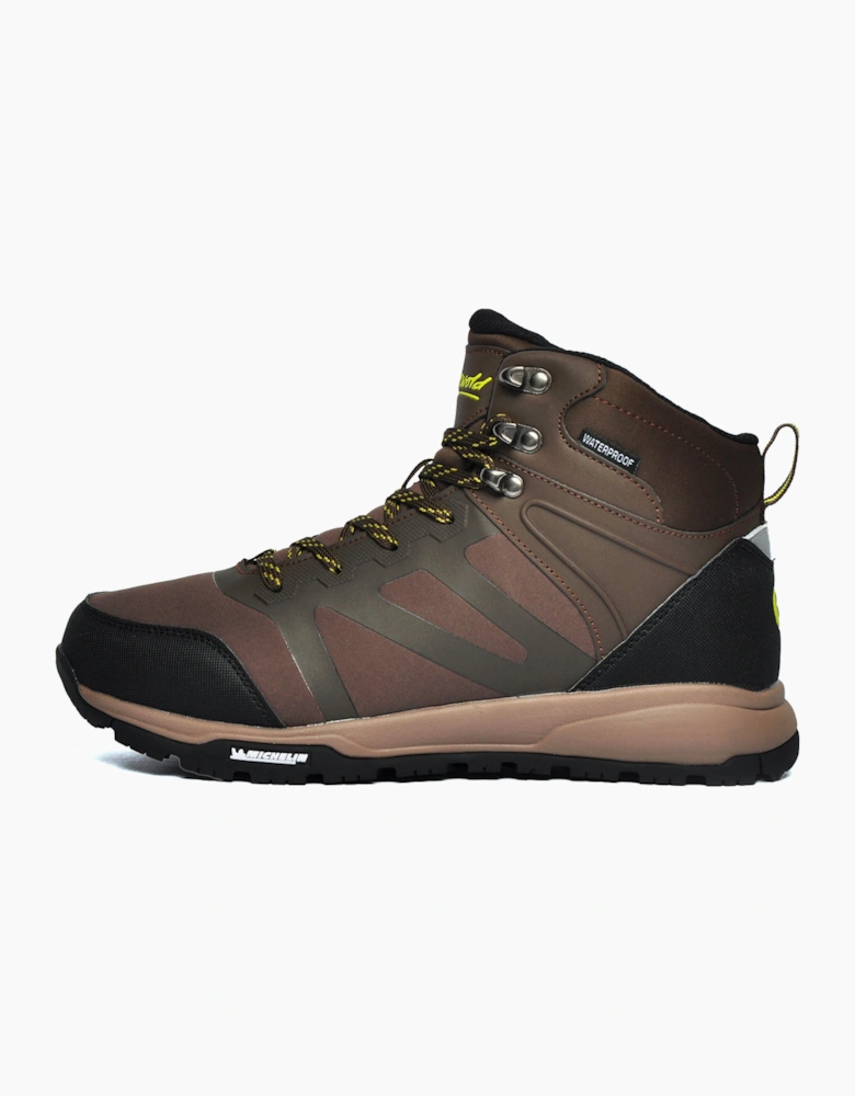 Cotswold Pro Kingham Michelin M Waterproof Mens Hiking Boots Brown / Lime