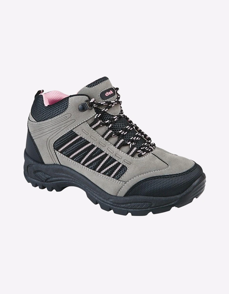 Dek Grassmere Trek Womens Ankle Boots Grey/Pink