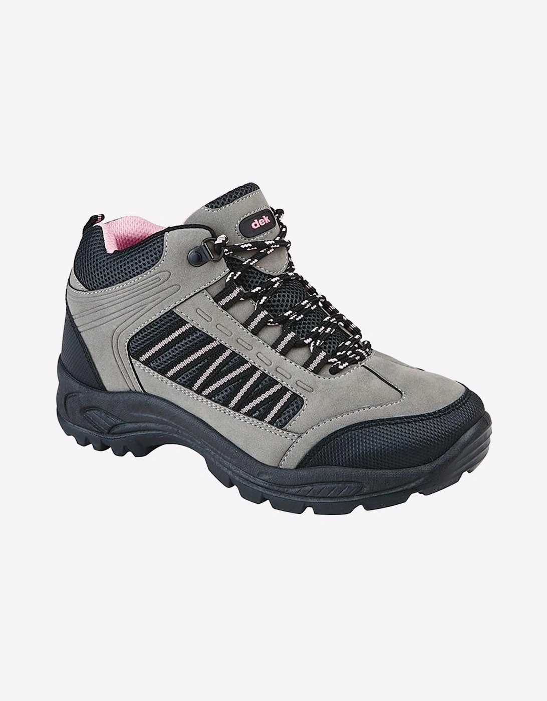 Dek Grassmere Trek Womens Ankle Boots Grey/Pink