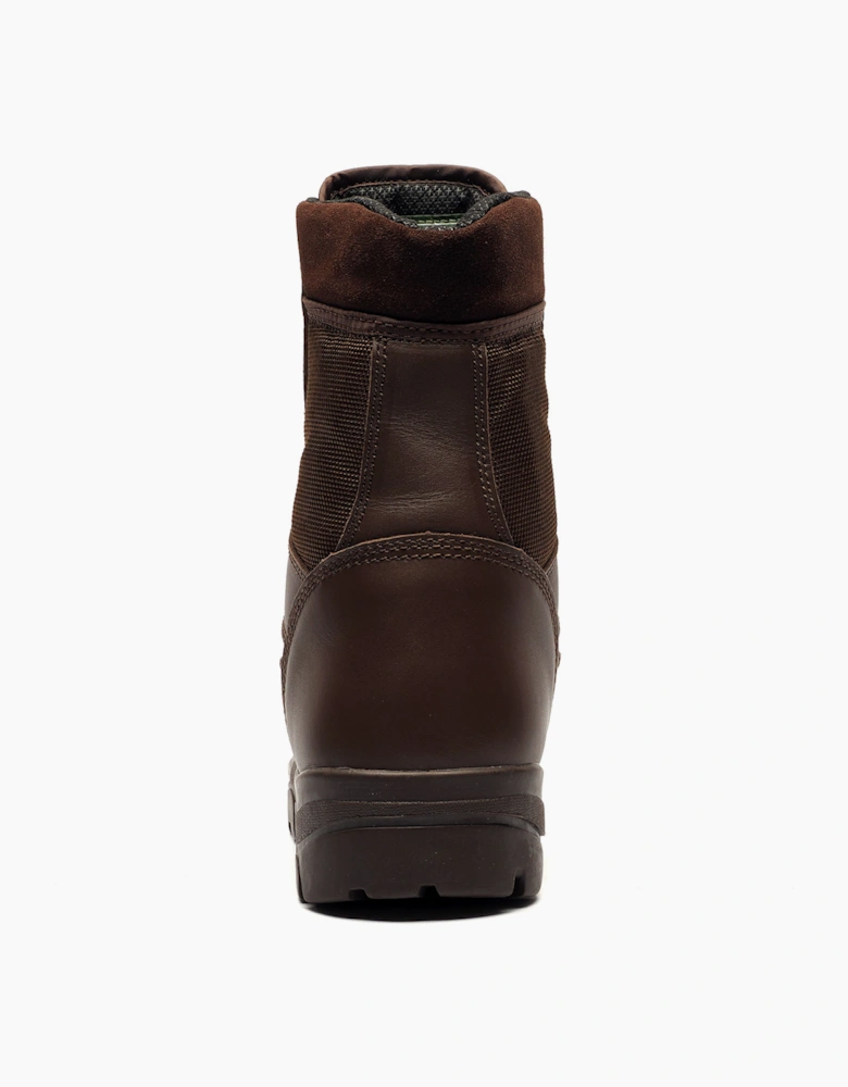 Grafters G-Force Leather Mens Combat Boots Brown