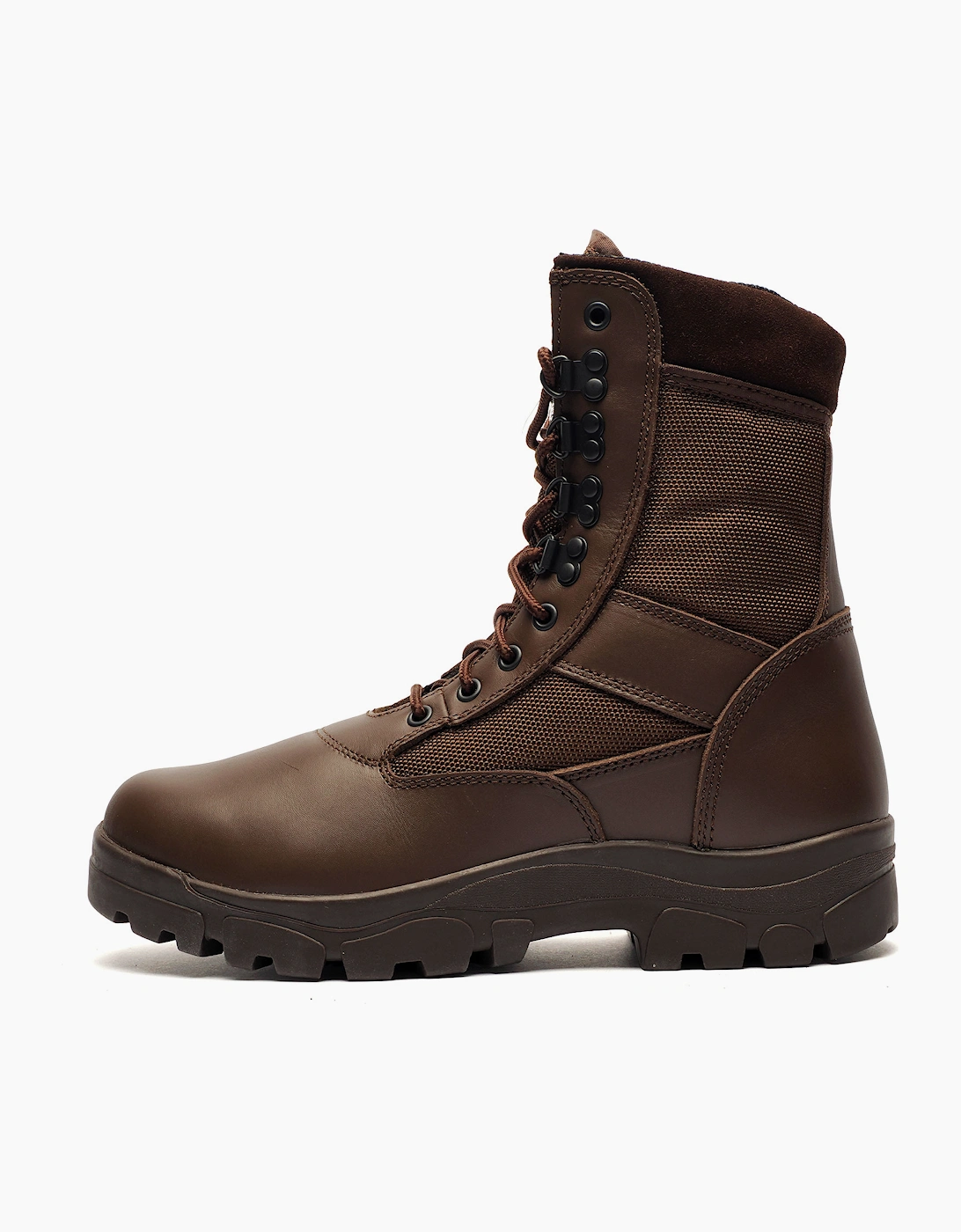 Grafters G-Force Leather Mens Combat Boots Brown