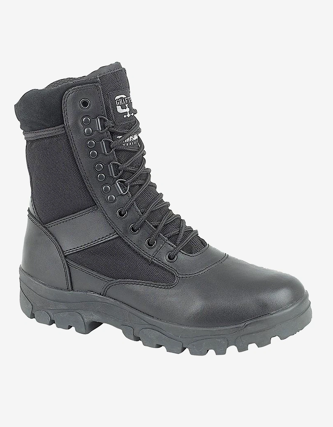 Grafters G-Force Leather Mens Combat Boots Black