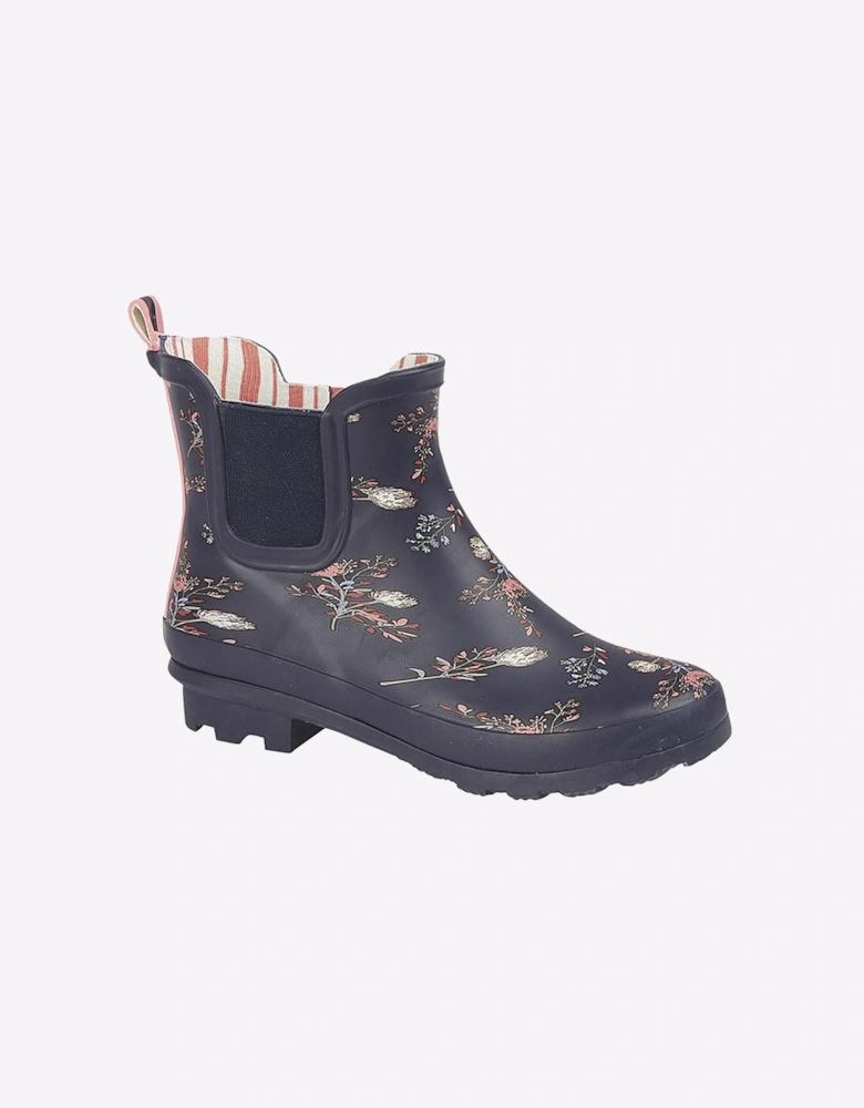 Stormwells Hurricane Waterproof Wellington Womens Navy/Floral Print