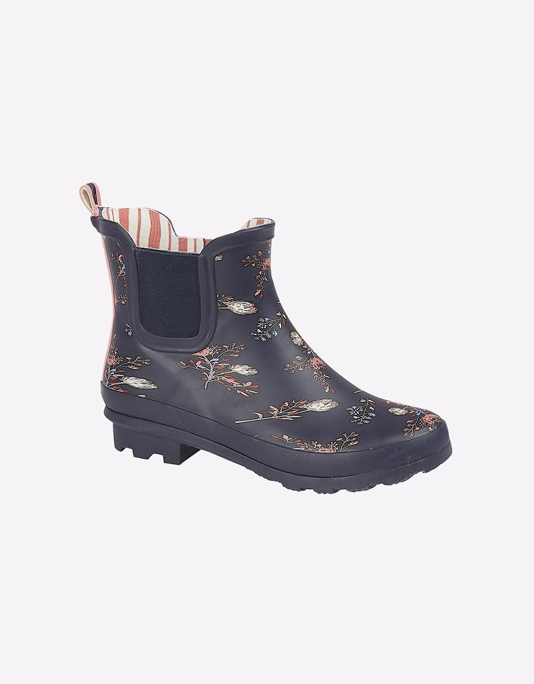 Stormwells Hurricane Waterproof Wellington Womens Navy/Floral Print