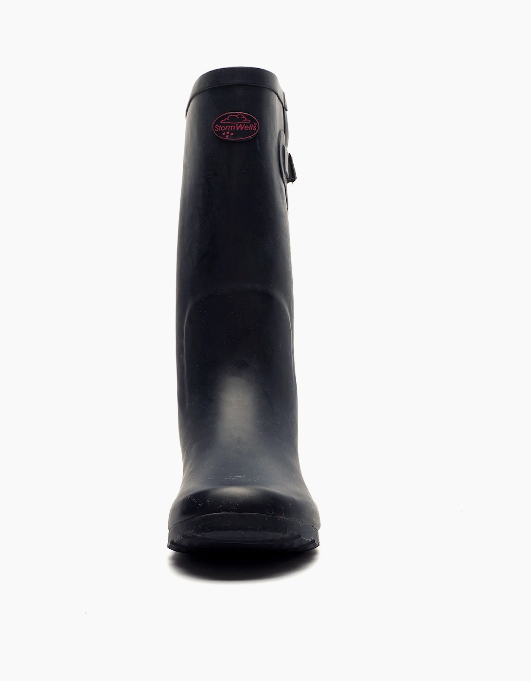 Stormwells Helmsley Wide Fit Womens Wellingtons Navy/Red Trim