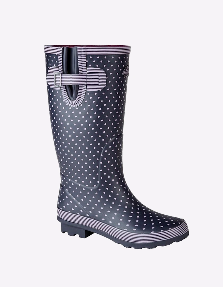 Stormwells Dot Polka Womens (Extra Wide) Mauve Polka Dot/Navy