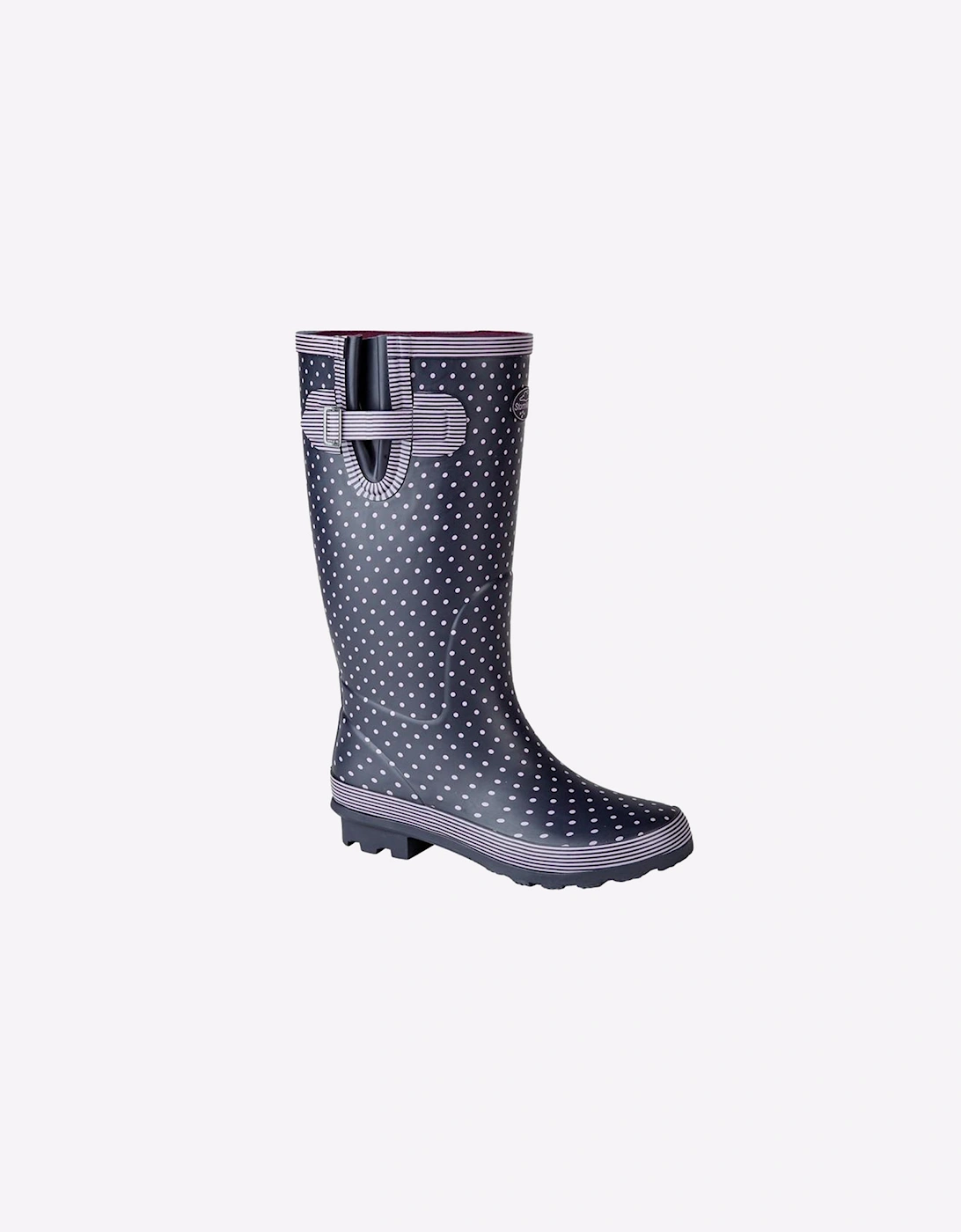 Stormwells Dot Polka Womens (Extra Wide) Mauve Polka Dot/Navy