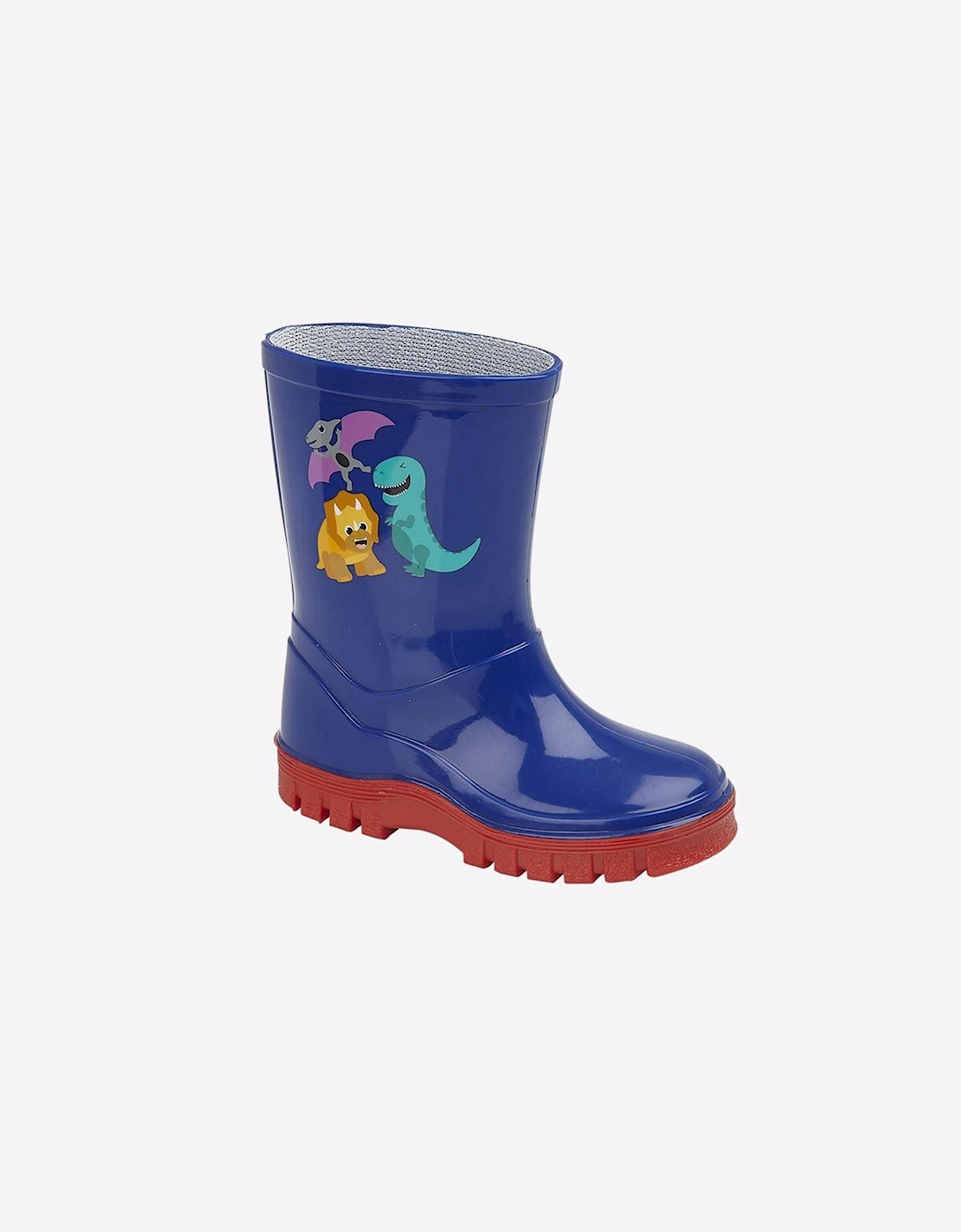 Stormwells Dinosaur Wellington Boys Navy