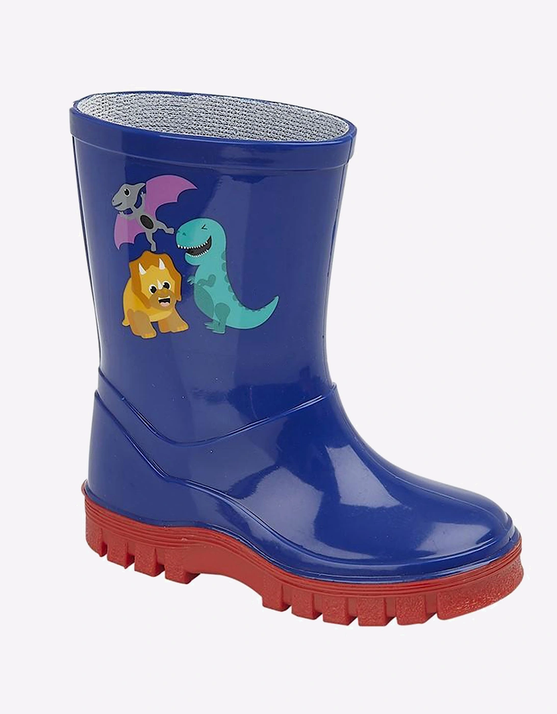 Stormwells Dinosaur Wellington Boys Navy