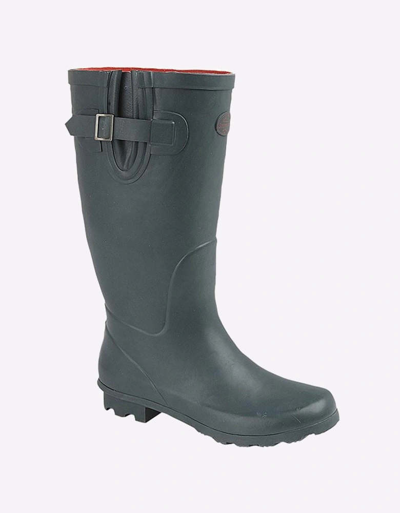 Stormwells Helmsley Wide Fit Womens Wellingtons Green/Red Trim