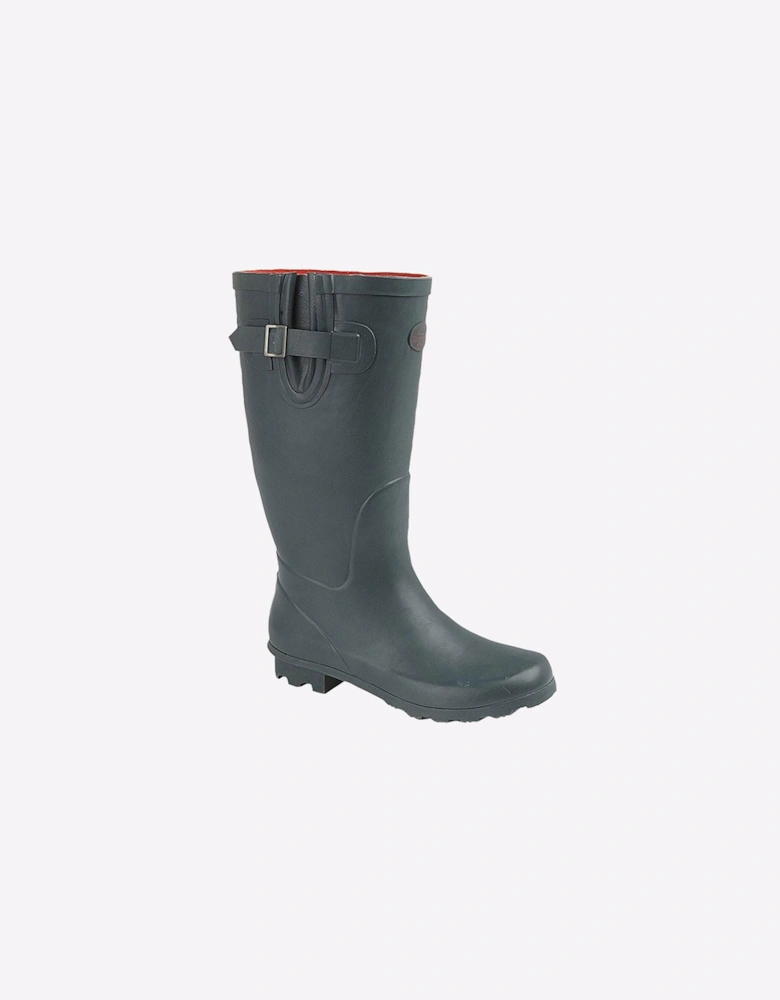 Stormwells Helmsley Wide Fit Womens Wellingtons Green/Red Trim