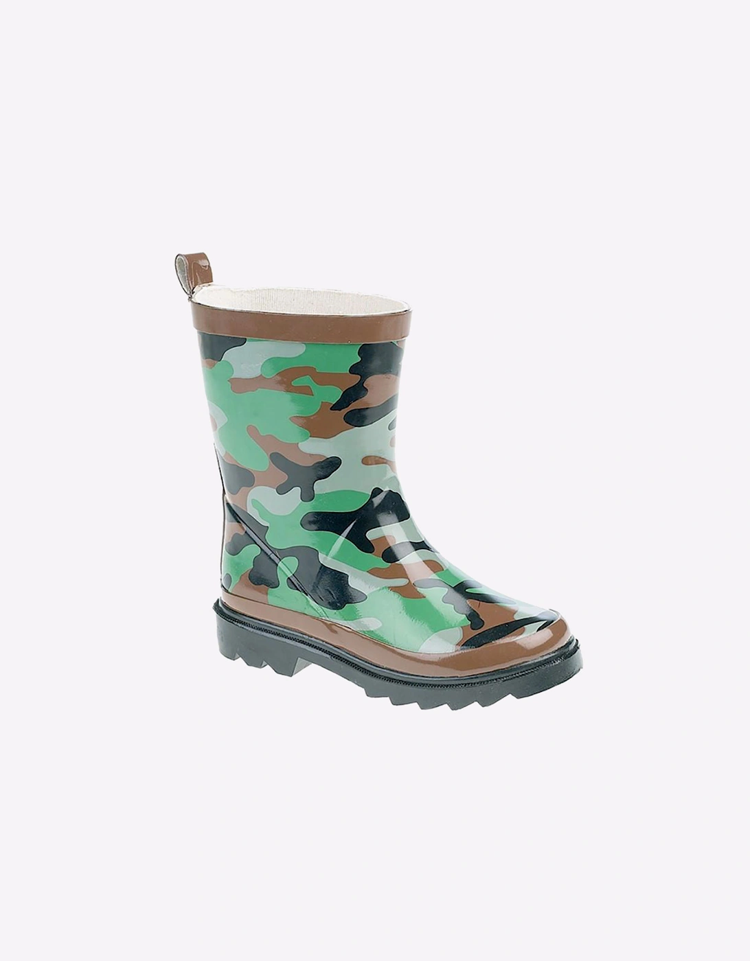 Stormwells Tornado Wellingtons Infants Green/Brown/Black