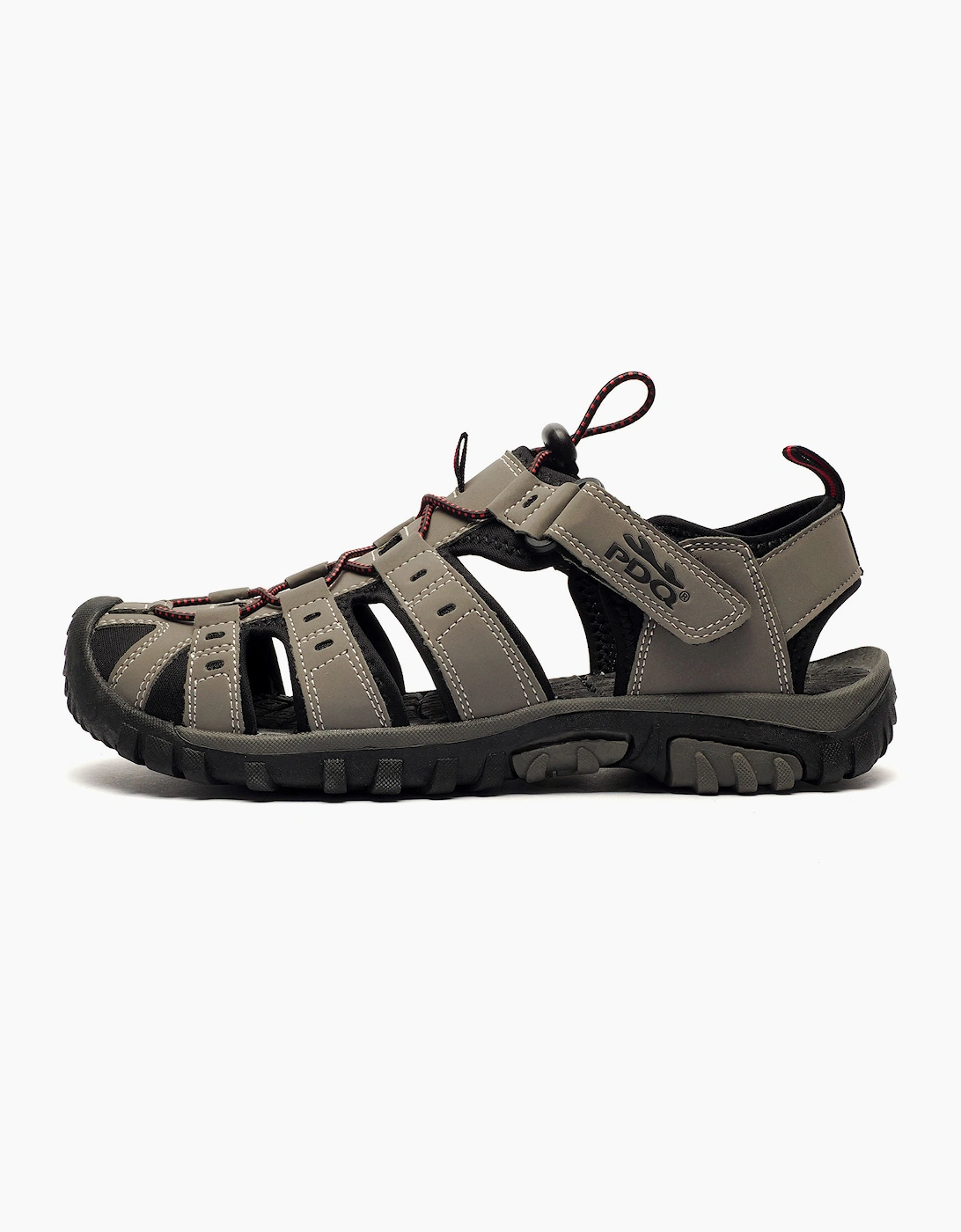 PDQ Romper Trail Sandal Mens Grey/Red