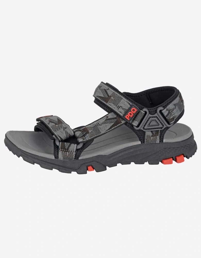 PDQ Renegade Mens Sandals Grey/Black