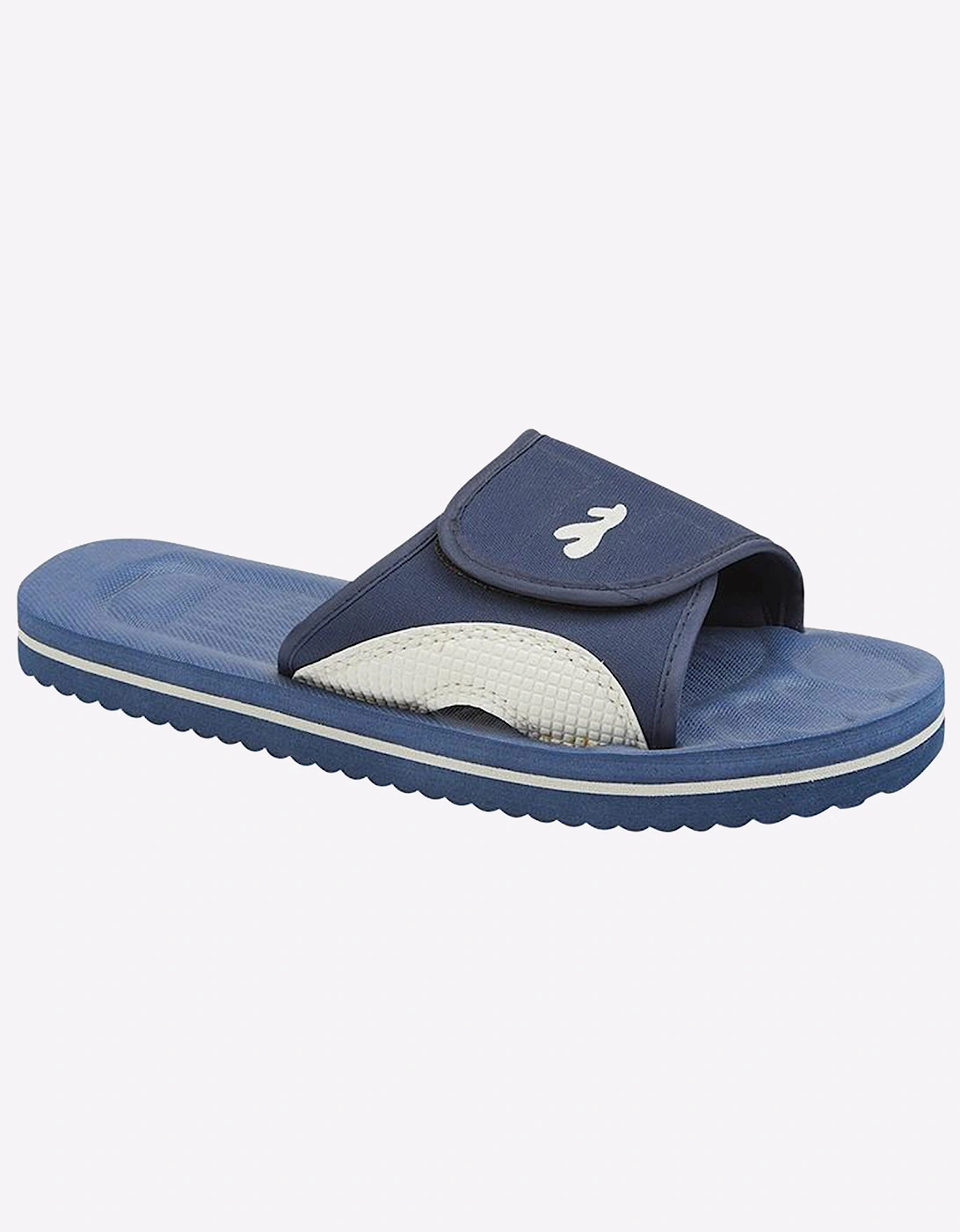 PDQ Surfer Signature Mens Comfort Sliders Navy Blue/Grey