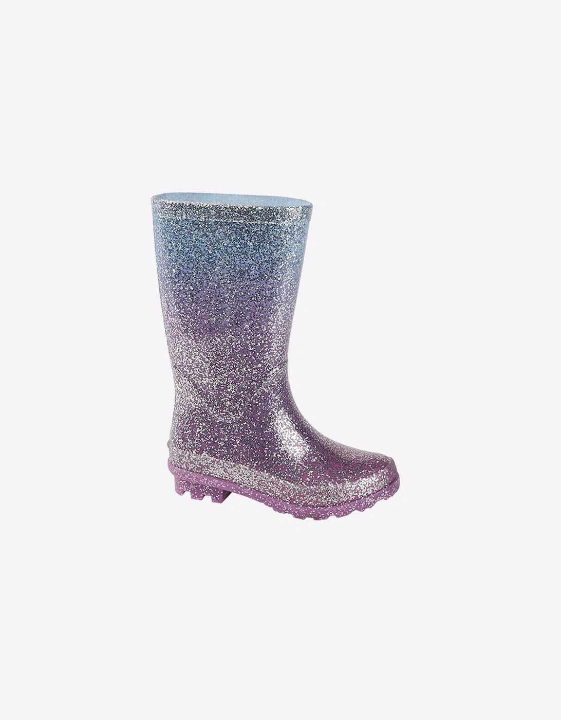 Stormwells Betsy Glitter Wellington Girls Lilac/Multi Colour