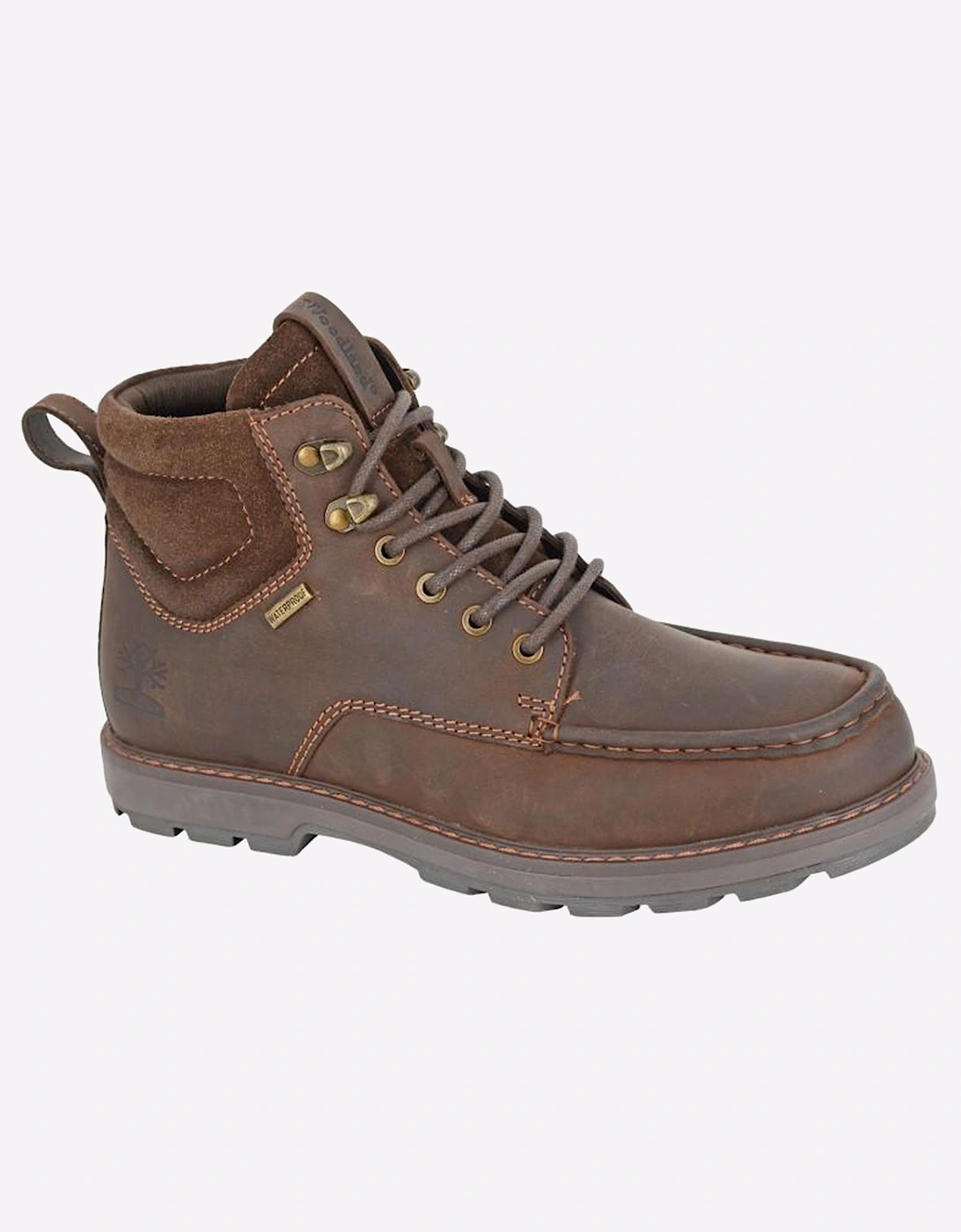 Woodland Zander Waterproof Mens Hiking Boots Brown