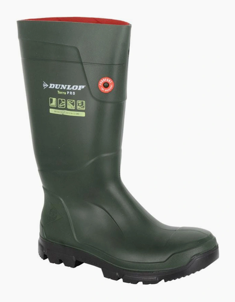 Dunlop Purofort Terrapro Mens Wellington Boots Green