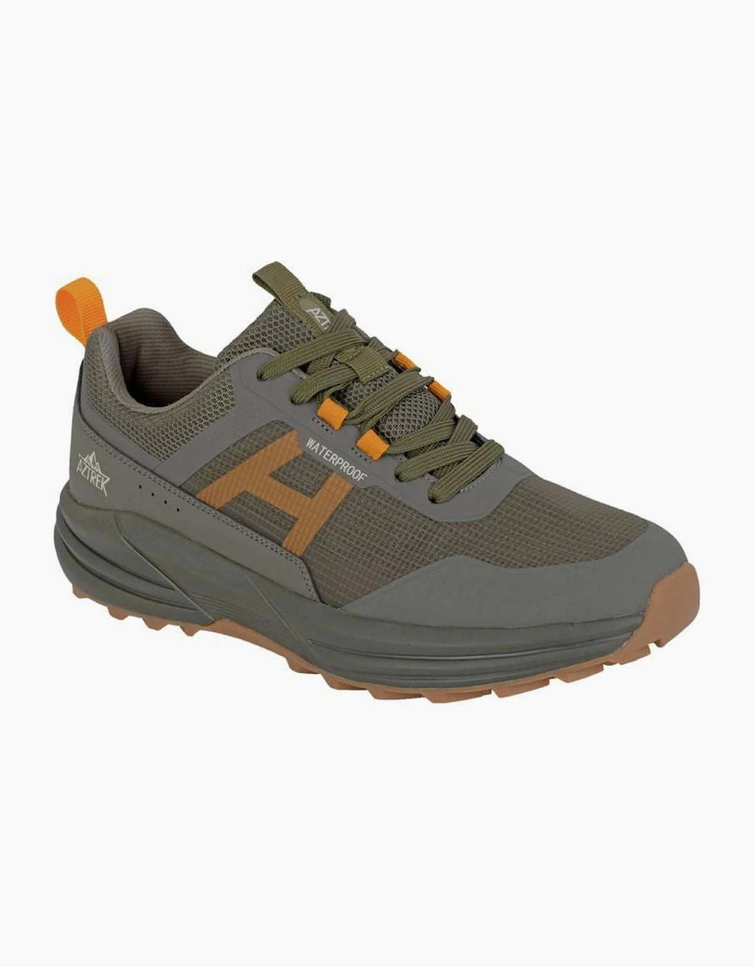 Aztrek Wilderness Waterproof Mens Trail Shoes Khaki / Grey
