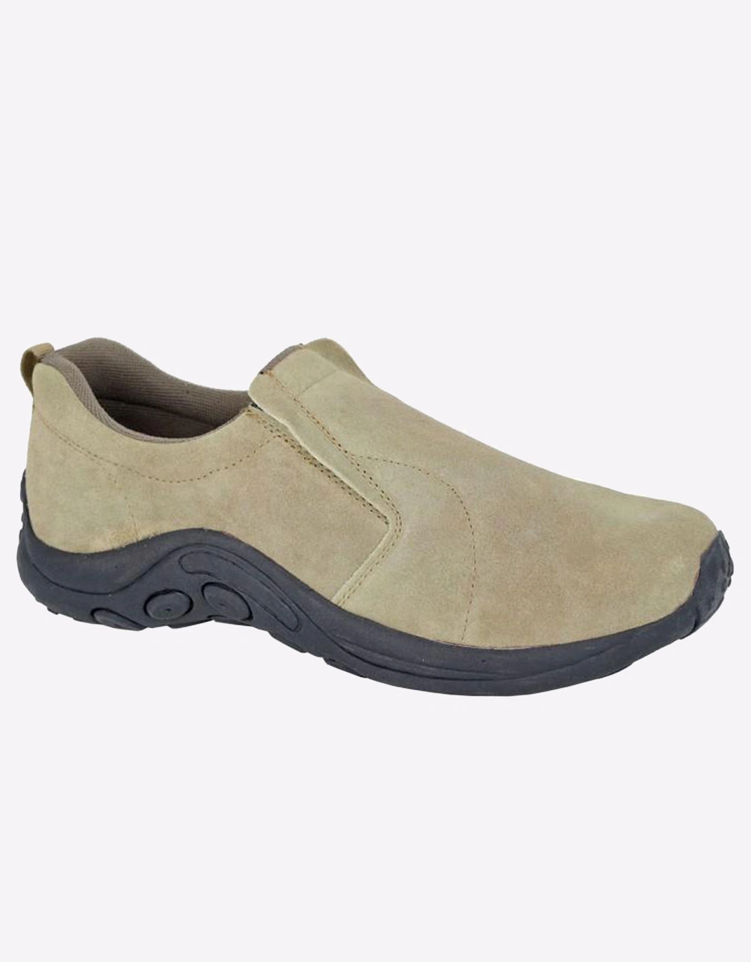 PDQ Jungle Moc Ryno by PDQ Mens Suede Leather Shoes Taupe