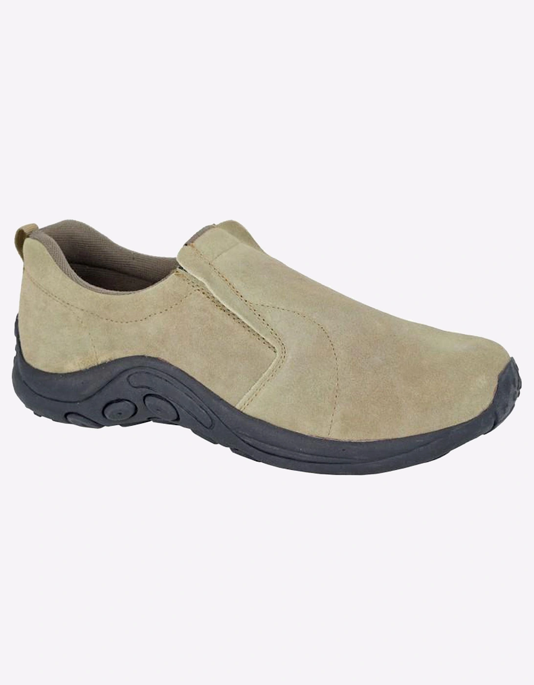 PDQ Jungle Moc Ryno by PDQ Mens Suede Leather Shoes Taupe