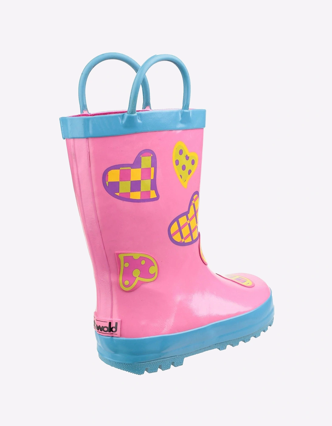 Cotswold Puddle Waterproof Pull On Boots Junior Hearts