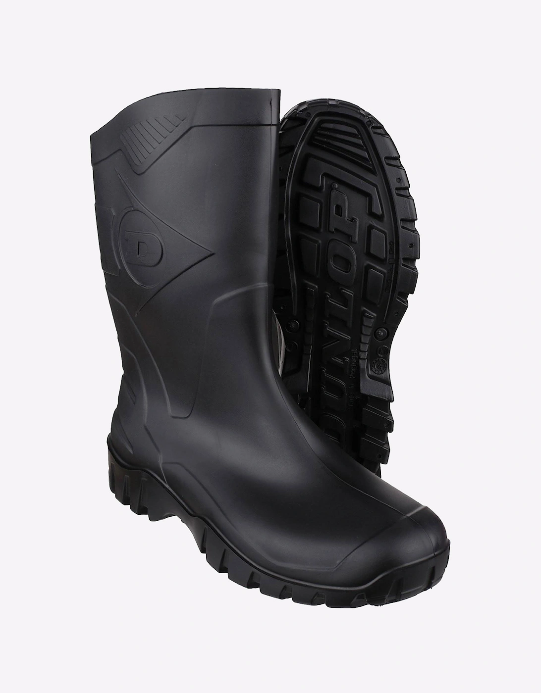 Dunlop Dee Calf Length Unisex Wellingtons Black