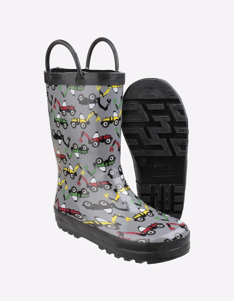 Cotswold Digger Puddle Waterproof Wellington Junior Grey / Digger