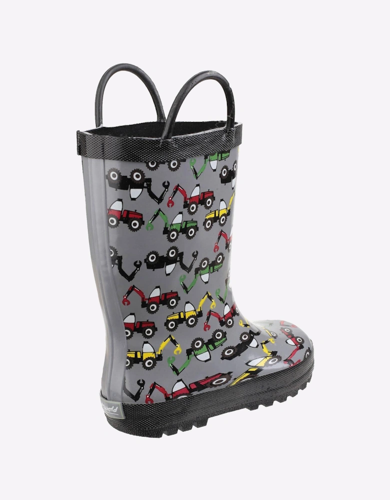 Cotswold Digger Puddle Waterproof Wellington Junior Grey / Digger