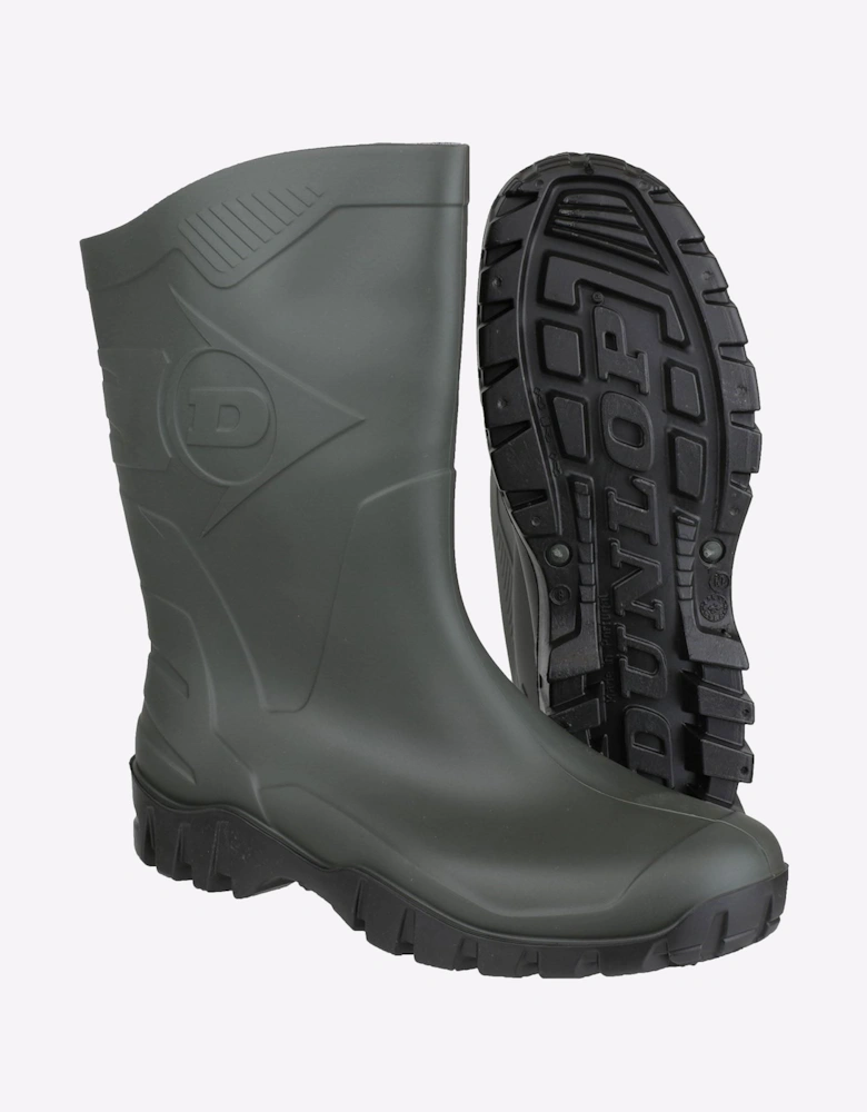 Dunlop Dee Calf Length Unisex Wellingtons Dark Green