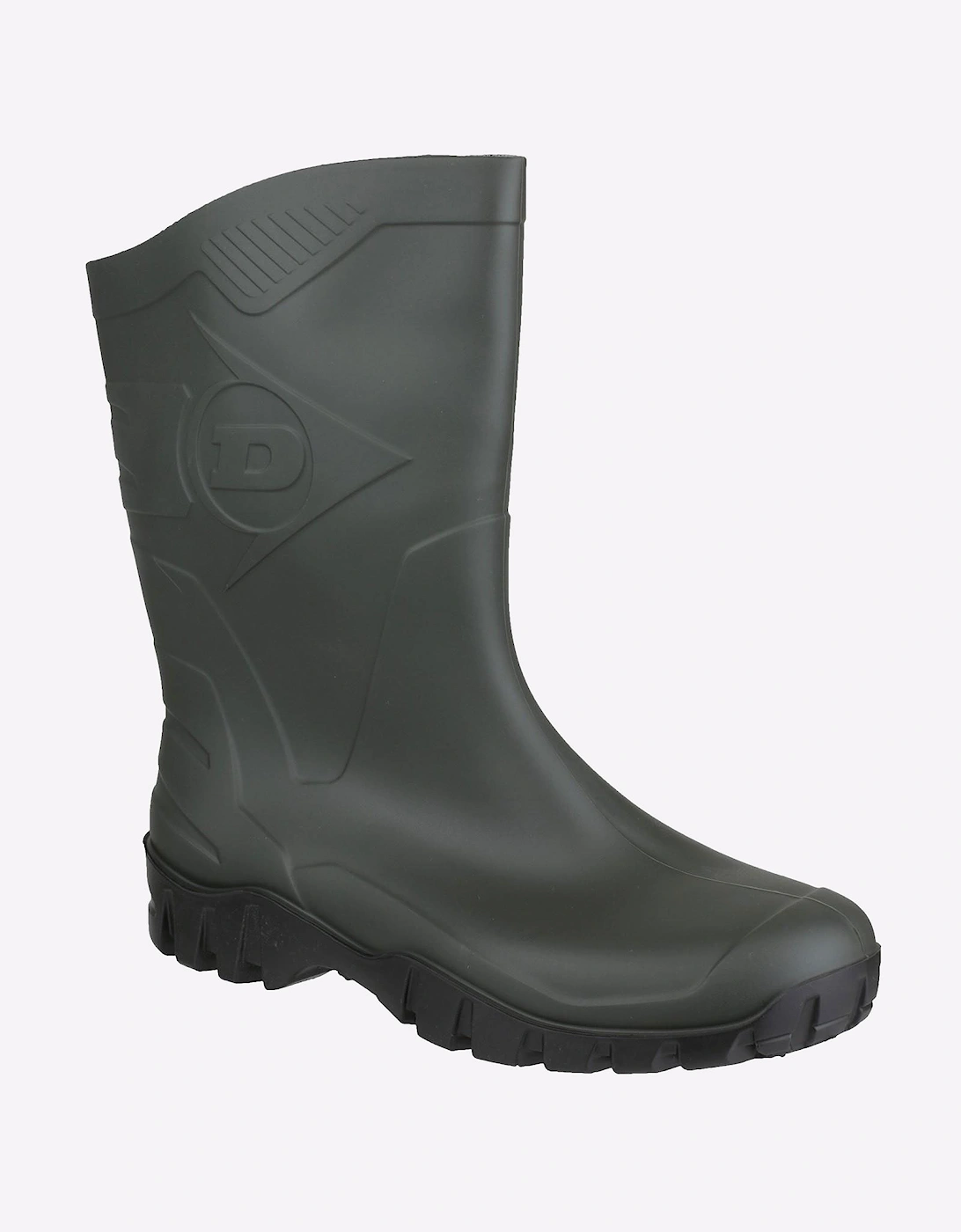 Dunlop Dee Calf Length Unisex Wellingtons Dark Green