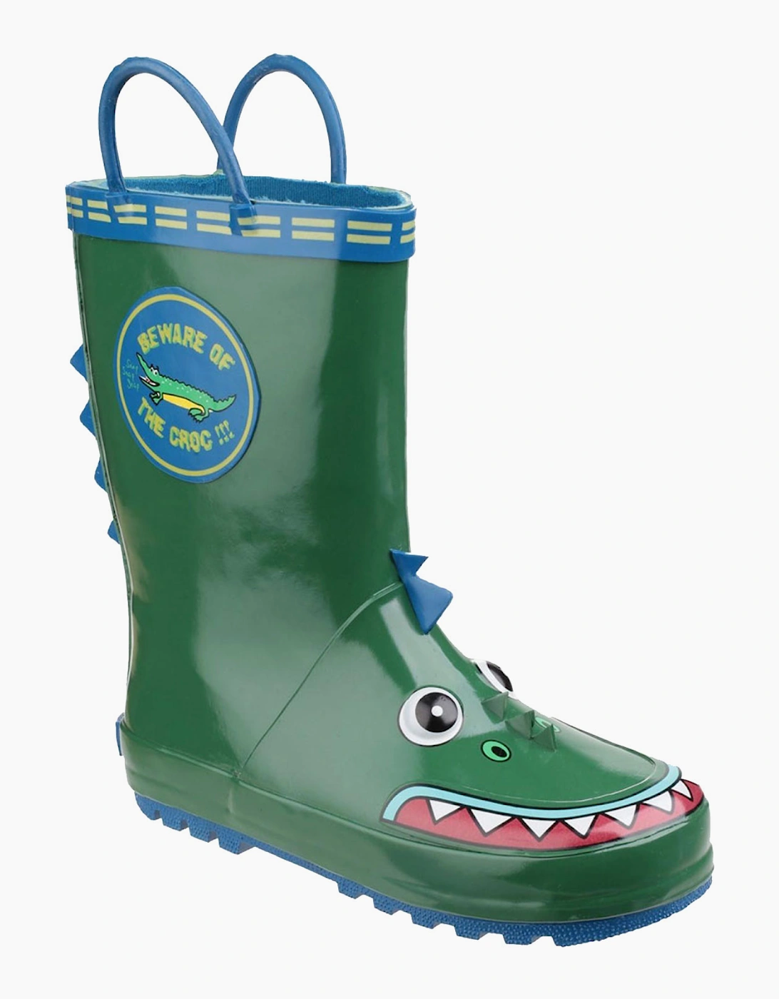 Cotswold Puddle Waterproof Wellington Junior Boys Crocodile Green