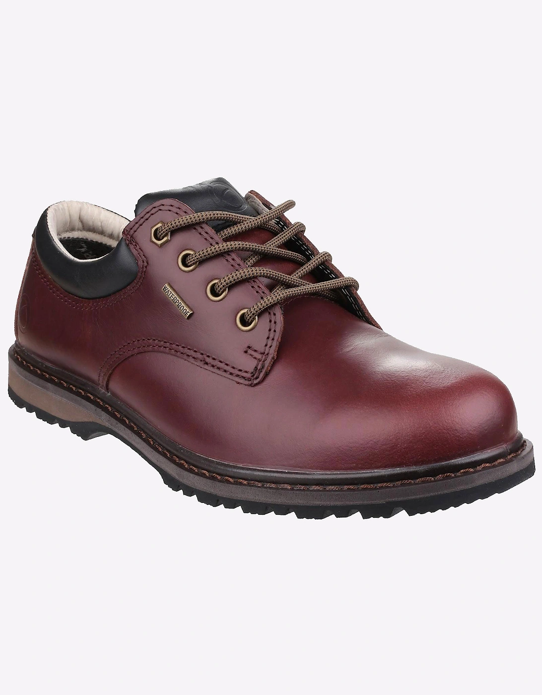 Cotswold Stonesfield Hiking Memory Foam Waterproof Mens Leather Shoes Chestnut