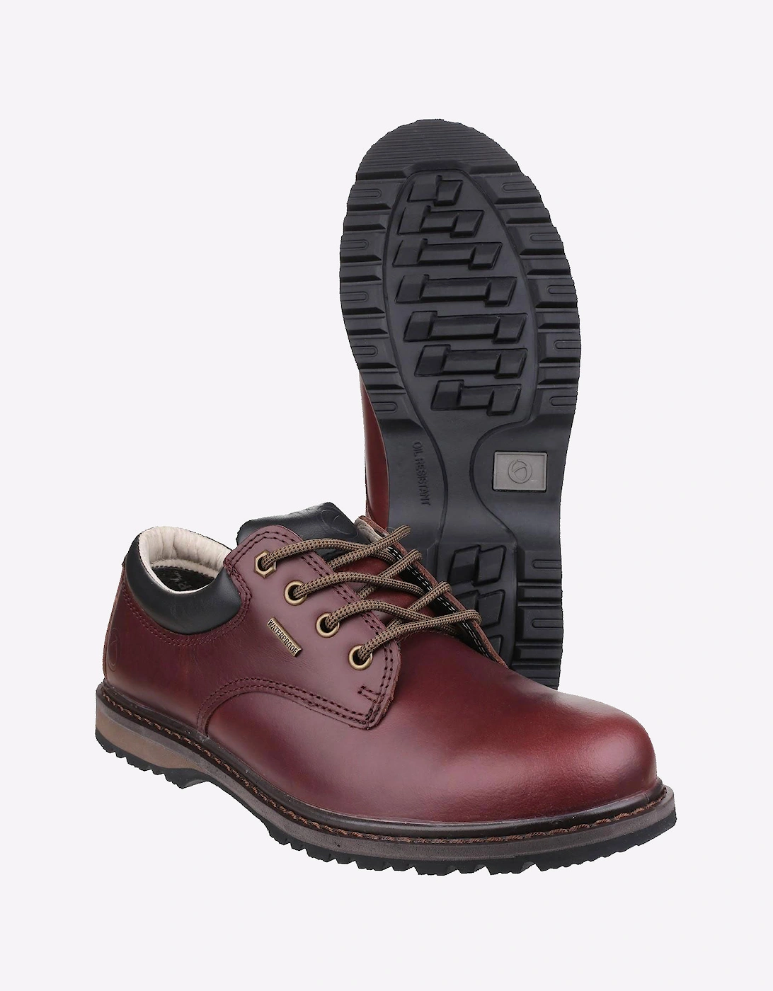 Cotswold Stonesfield Hiking Memory Foam Waterproof Mens Leather Shoes Chestnut
