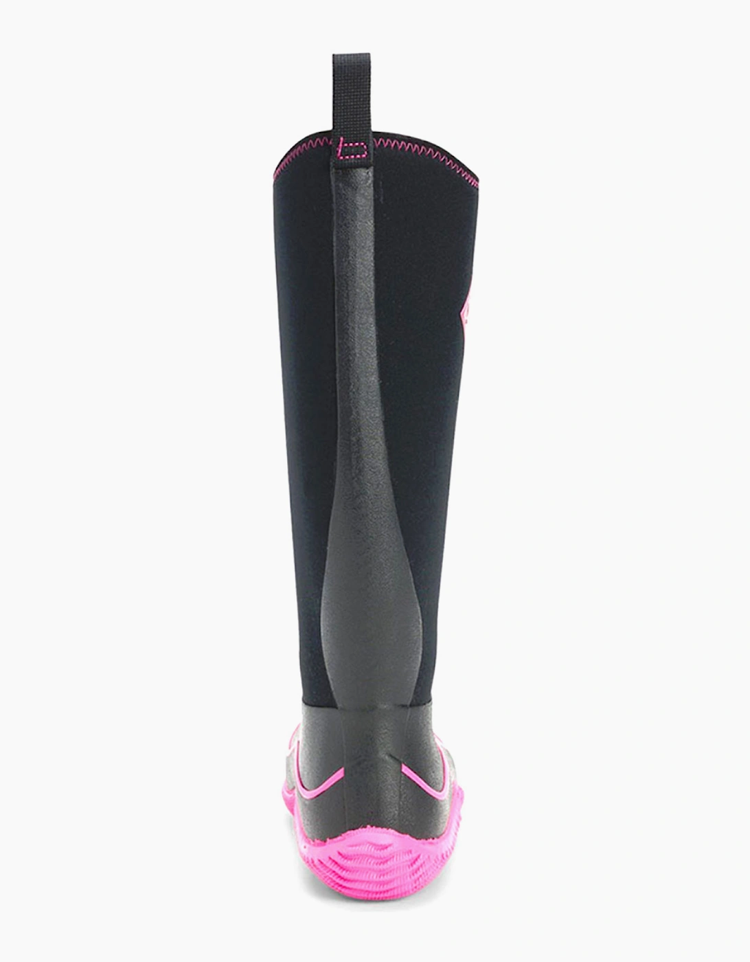 Muck Boots Hale Pull On Wellington Boot Womens Black/Pink