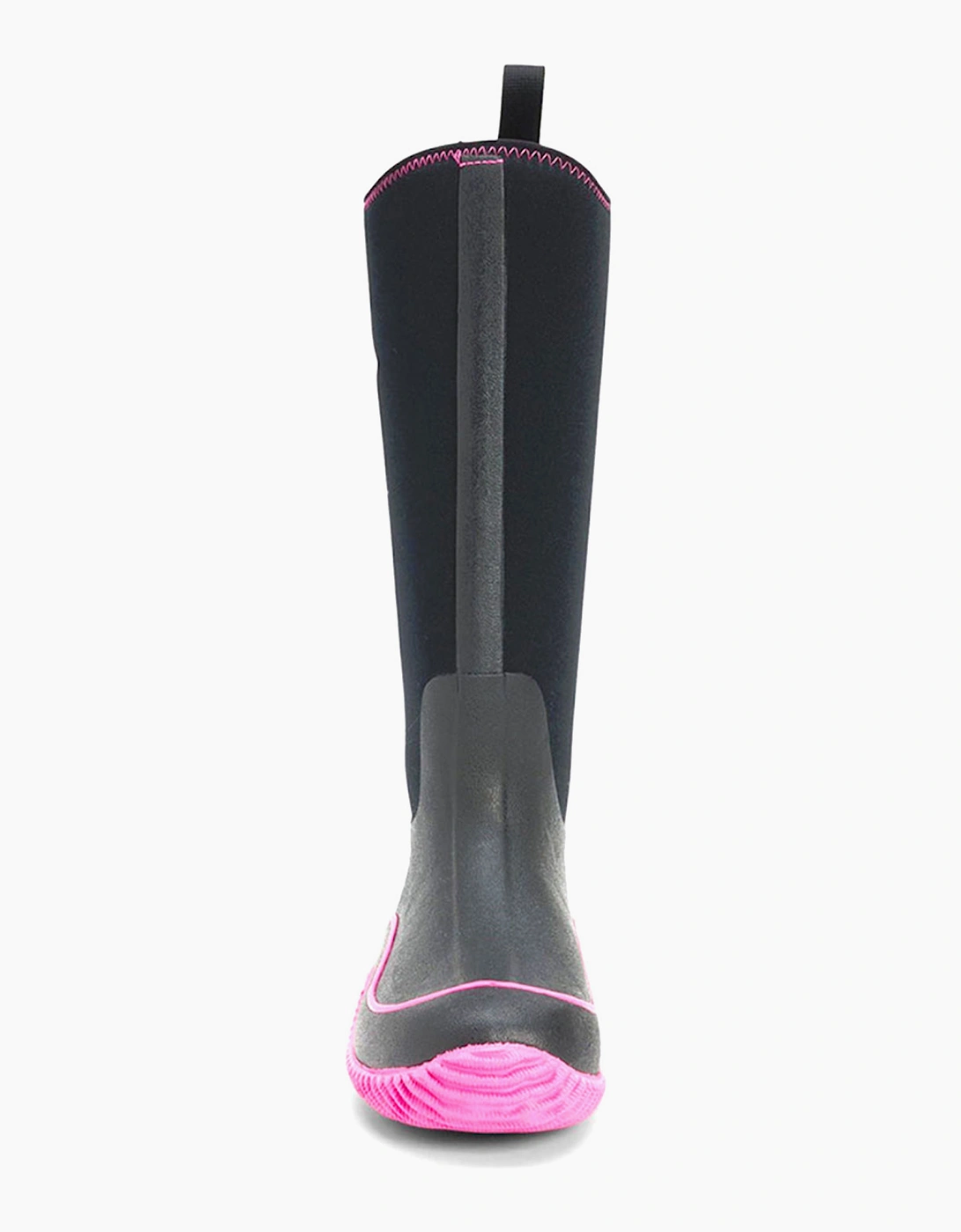Muck Boots Hale Pull On Wellington Boot Womens Black/Pink