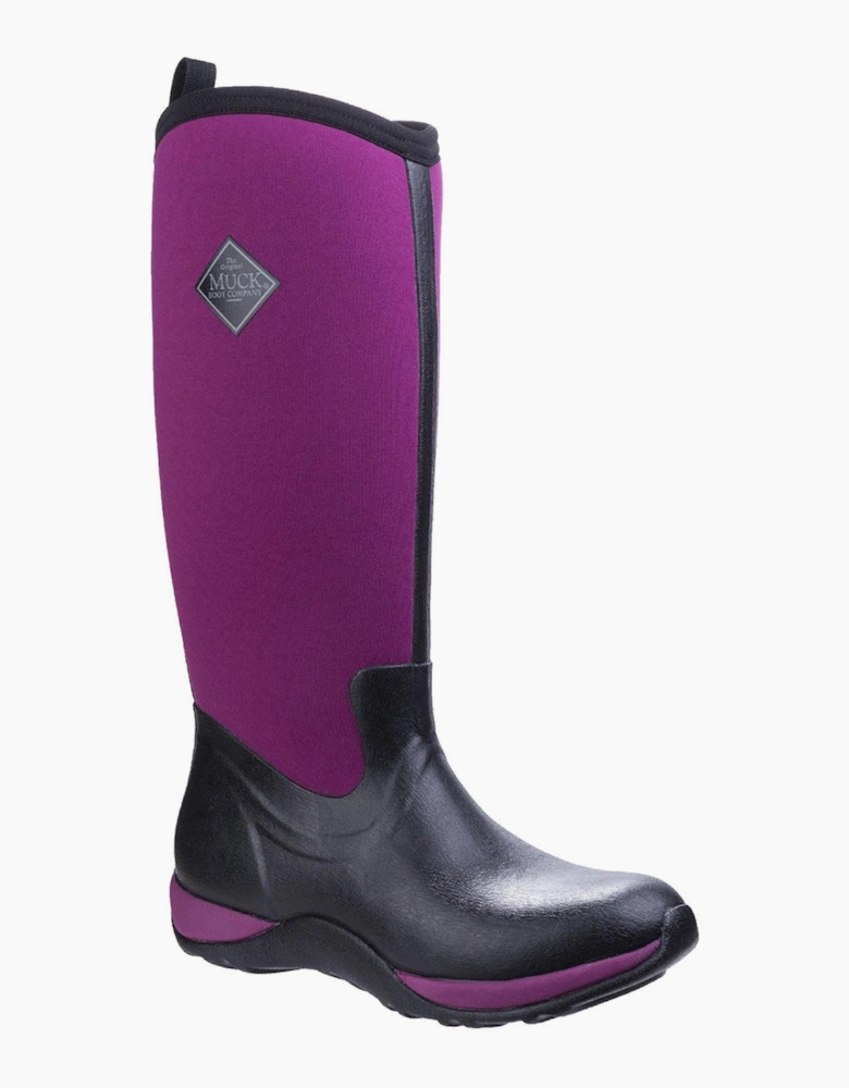 Muck Boots Arctic Adventure Womens Wellington Boots Black/Maroon