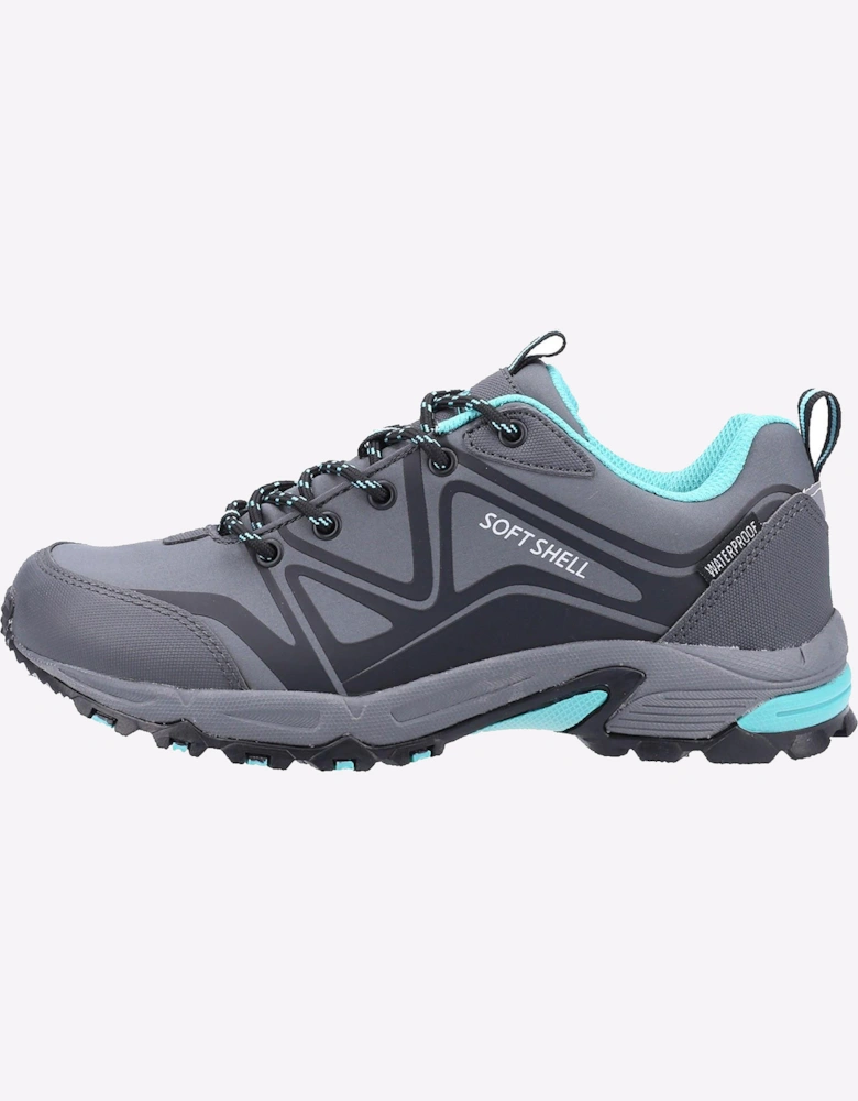 Cotswold Abbeydale Waterproof Memory Foam Womens Hiking Shoes Grey/Black/Aqua