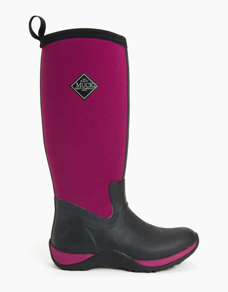 Muck Boots Arctic Adventure Womens Wellington Boots Black/Maroon
