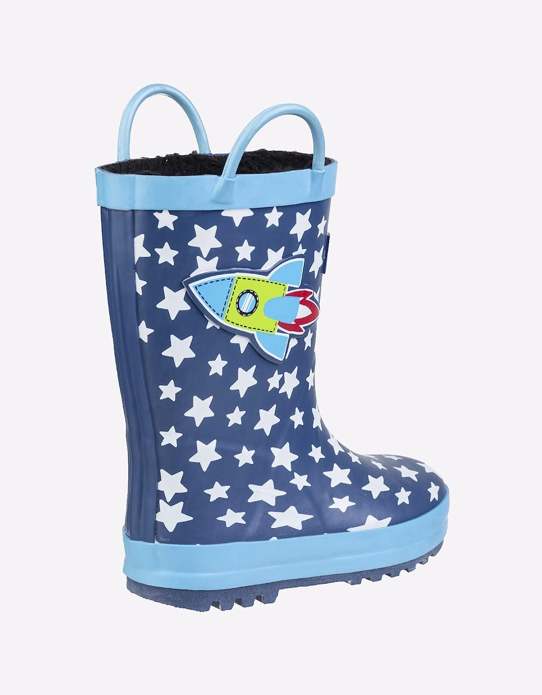 Cotswold Sprinkle Wellingtons Junior Dark Blue White