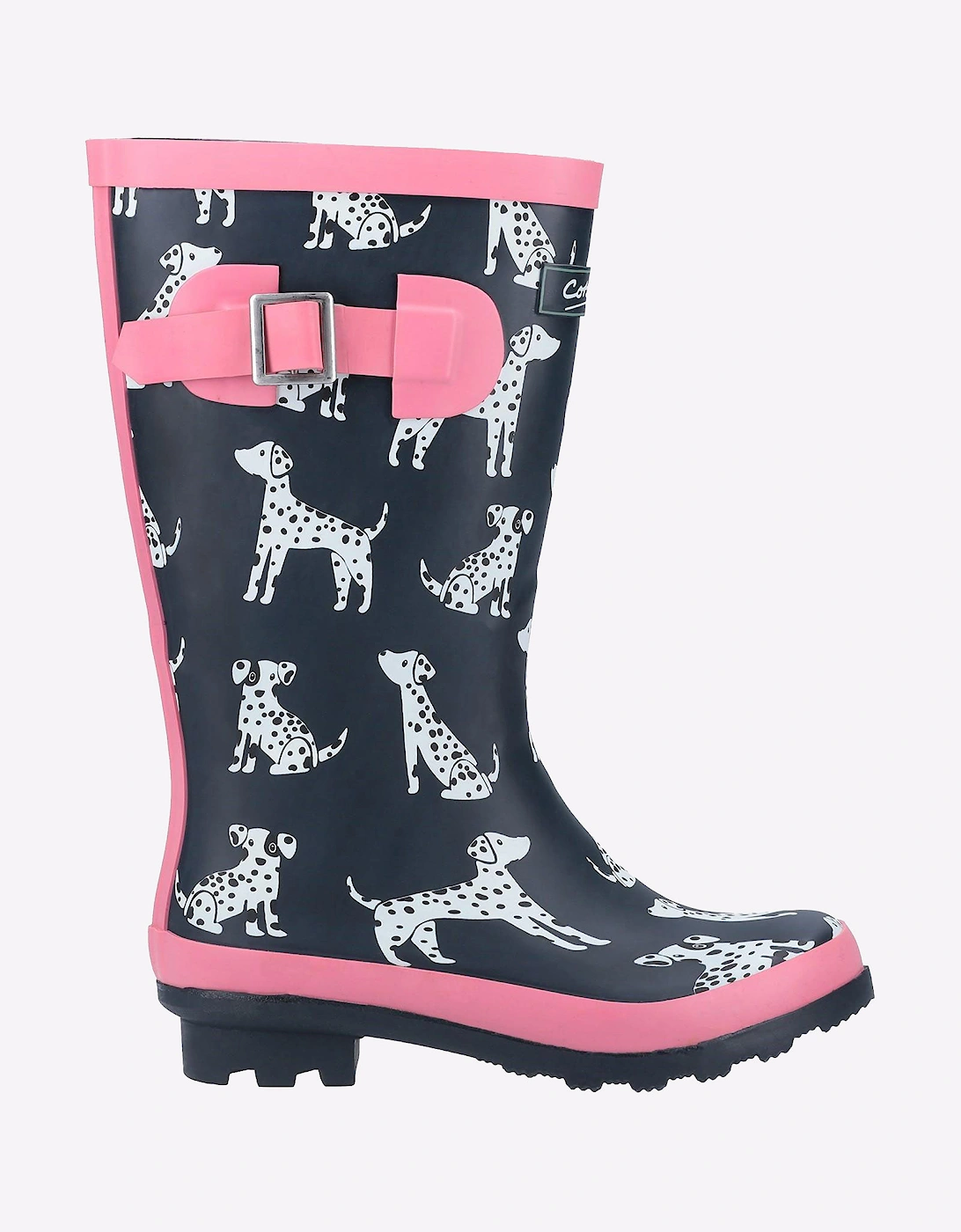 Cotswold Dalmatian Wellington Boots Junior Navy