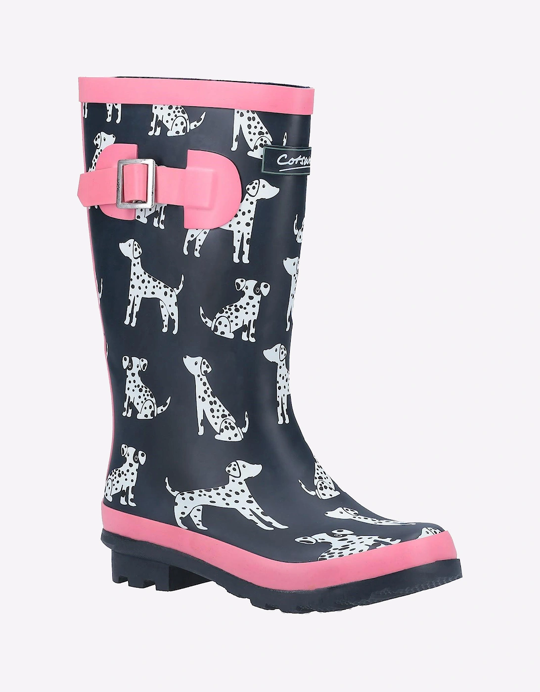 Cotswold Dalmatian Wellington Boots Junior Navy