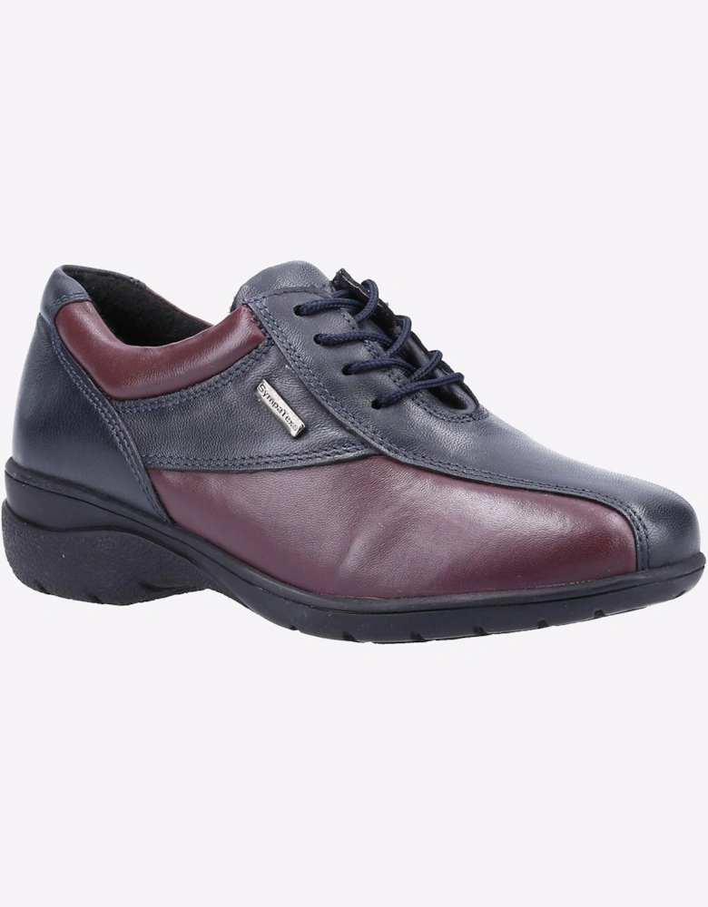 Cotswold Collection Salford 2 Waterproof Womens Shoes Navy / Bordo