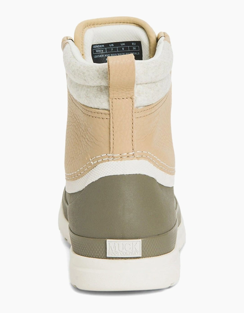 Muck Boots Originals Duck Lace Memory Foam Womens Wellington Boots Taupe / Walnut