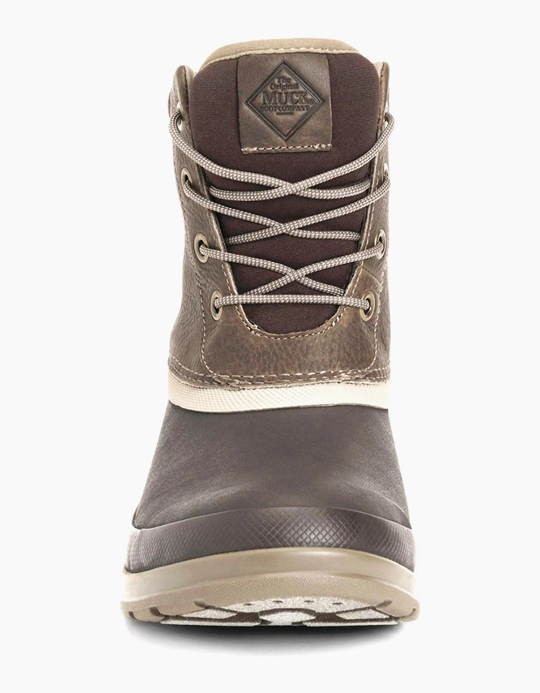 Muck Boots Originals Duck Lace Memory Foam Mens Wellington Boots Taupe / Dark Brown