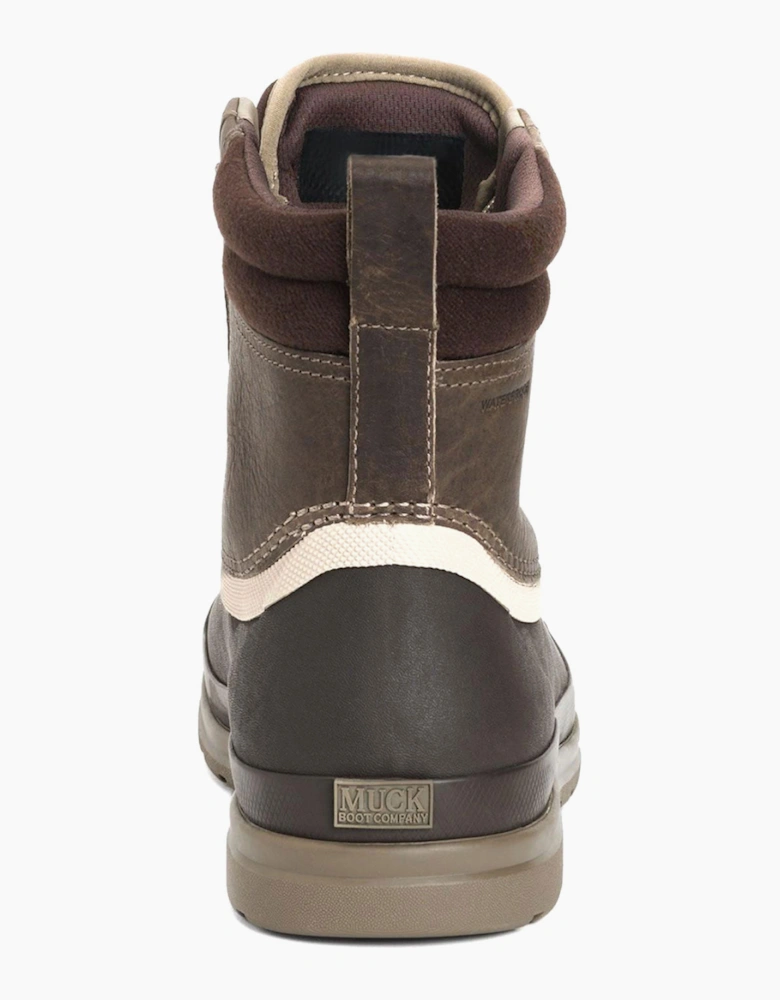 Muck Boots Originals Duck Lace Memory Foam Mens Wellington Boots Taupe / Dark Brown