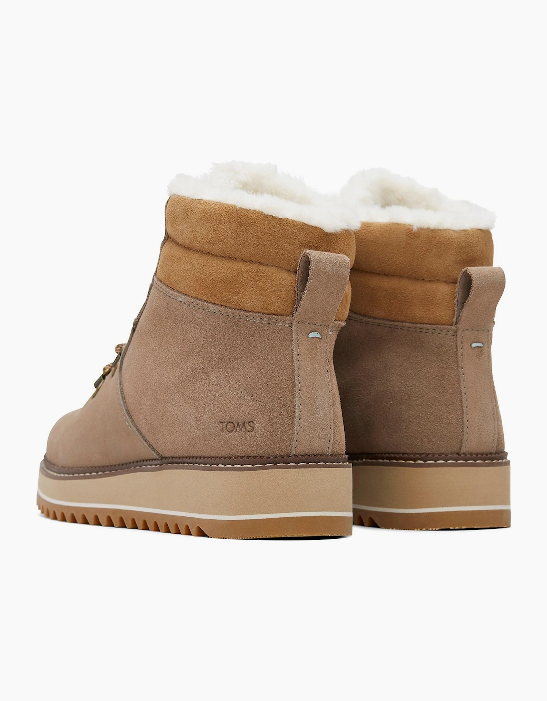 Toms Mojave Waterproof Womens Boots Taupe Grey Oiled Nubuck/Suede
