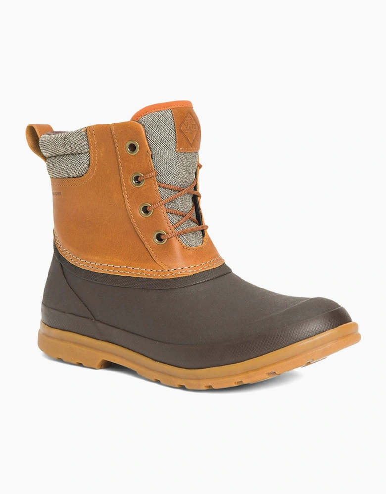 Muck Boots Originals Duck Lace Memory Foam Mens Wellington Boots Tan / Dark Brown
