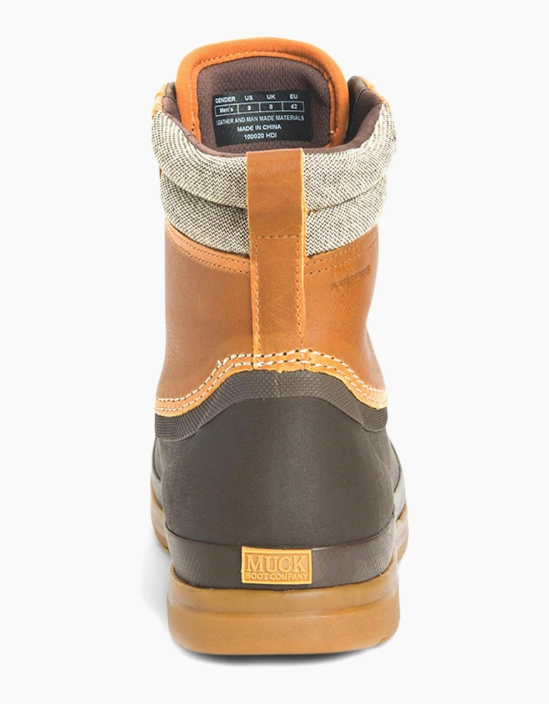 Muck Boots Originals Duck Lace Memory Foam Mens Wellington Boots Tan / Dark Brown